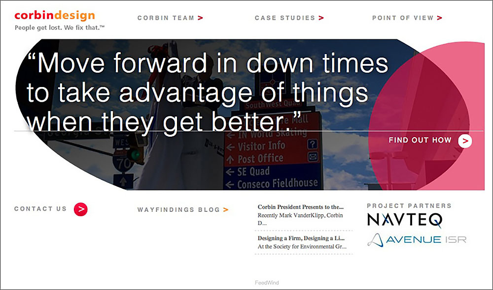 Corbin Design website snapshot