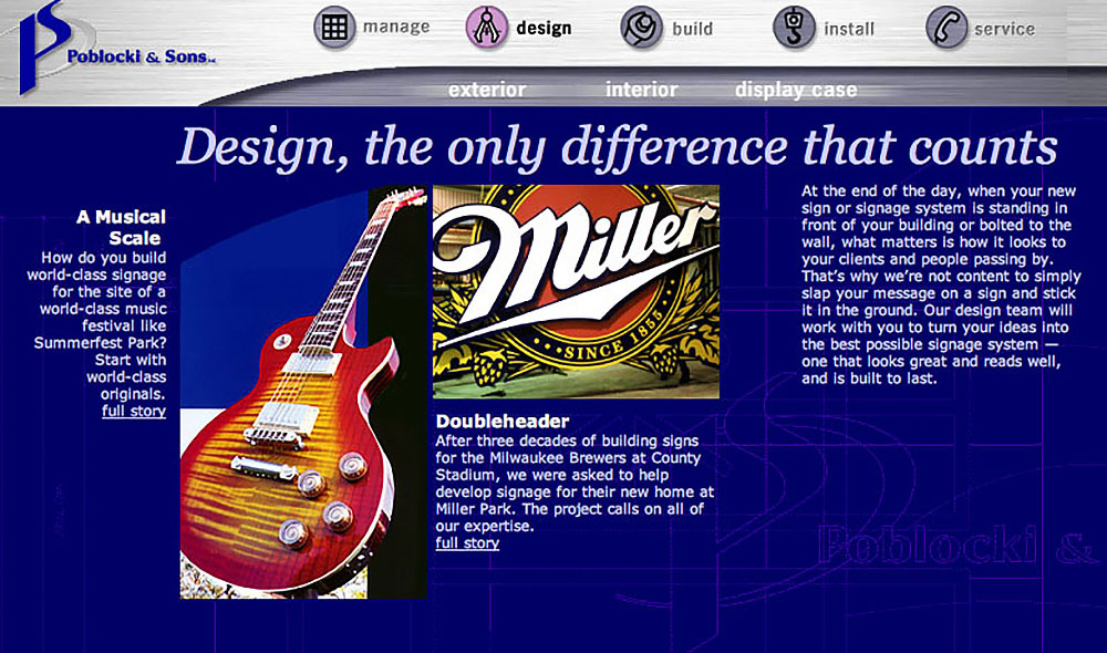 Poblocki Sign Company website snapshot